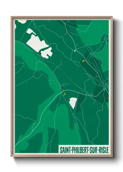 Une affiche de carte sur Saint-Philbert-sur-Risle