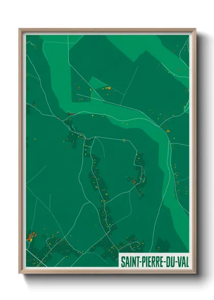 Une affiche de carte sur Saint-Pierre-du-Val