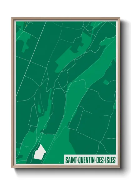 Une affiche de carte sur Saint-Quentin-des-Isles