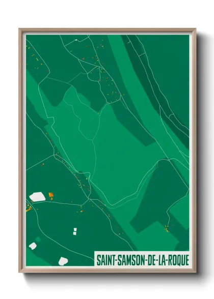 Une affiche de carte sur Saint-Samson-de-la-Roque