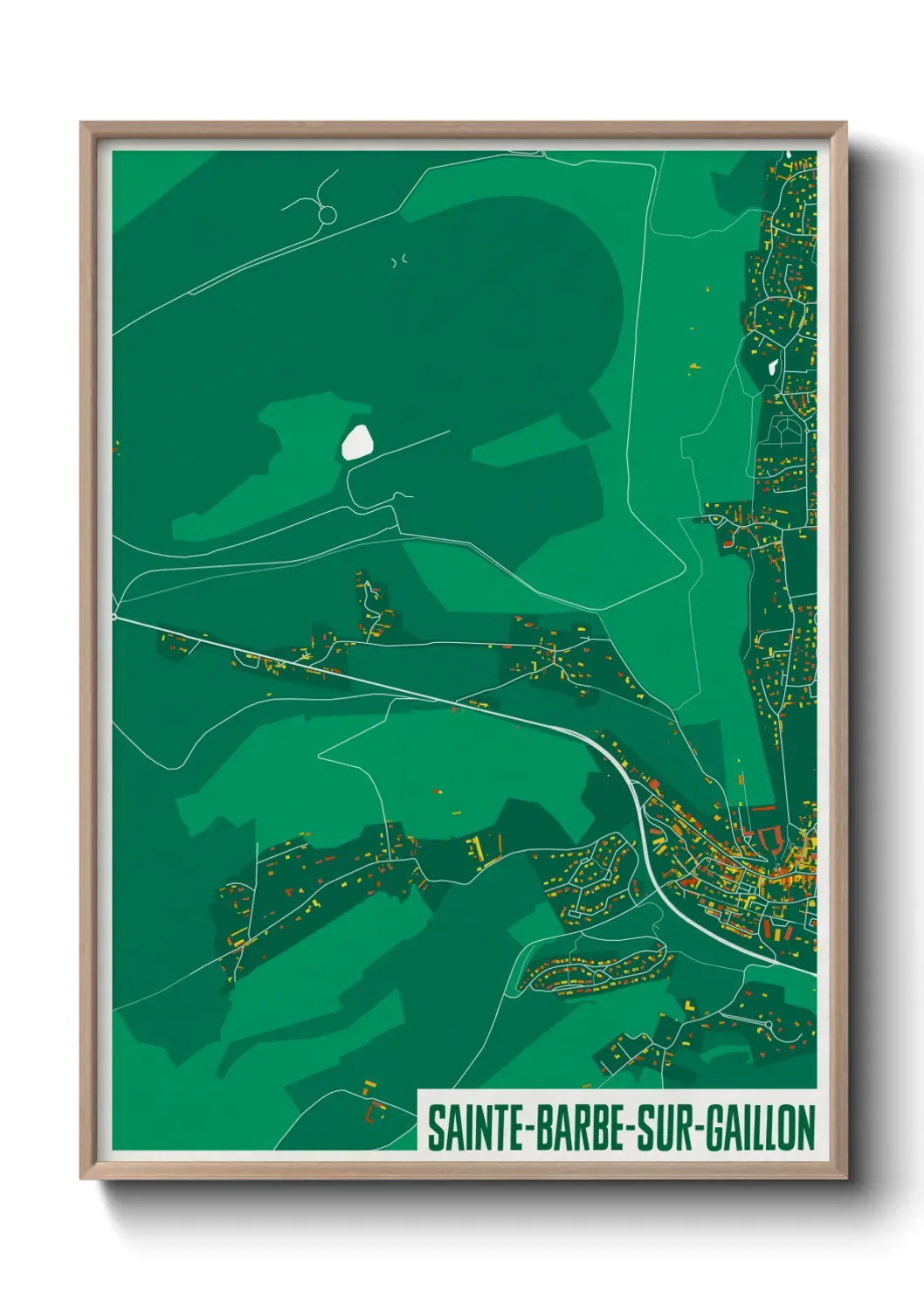 Un poster carteSainte-Barbe-sur-Gaillon