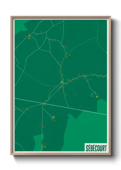 Une affiche de carte sur Sébécourt
