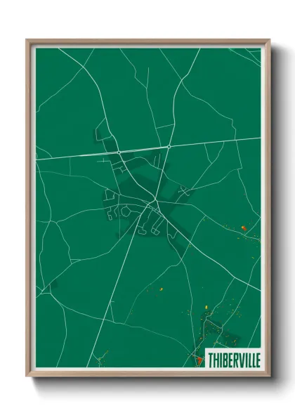 Une affiche de carte sur Thiberville