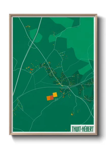Une affiche de carte sur Thuit-Hébert