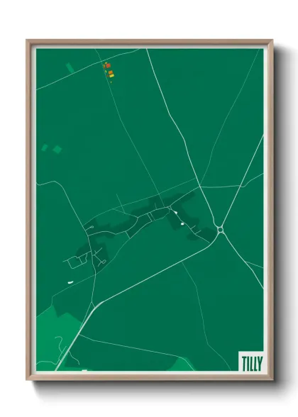 Une affiche de carte sur Tilly