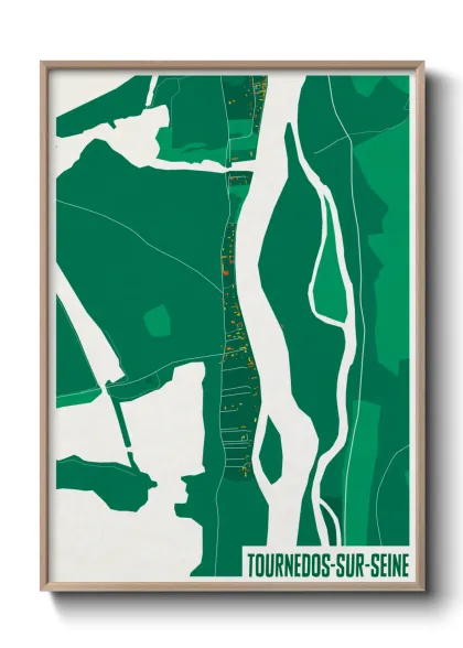 Une affiche de carte sur Tournedos-sur-Seine
