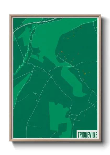 Une affiche de carte sur Triqueville