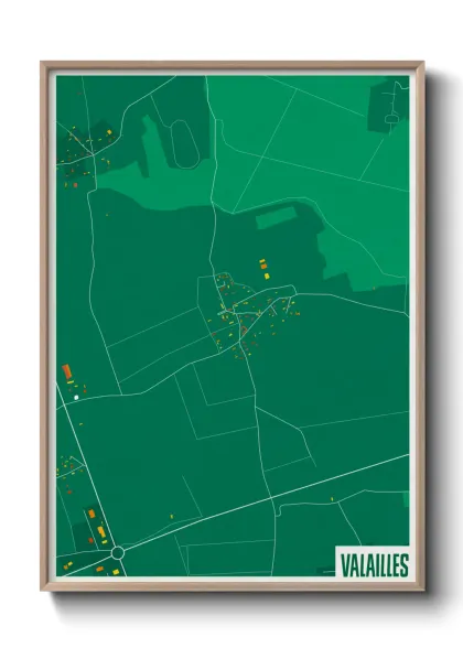 Une affiche de carte sur Valailles