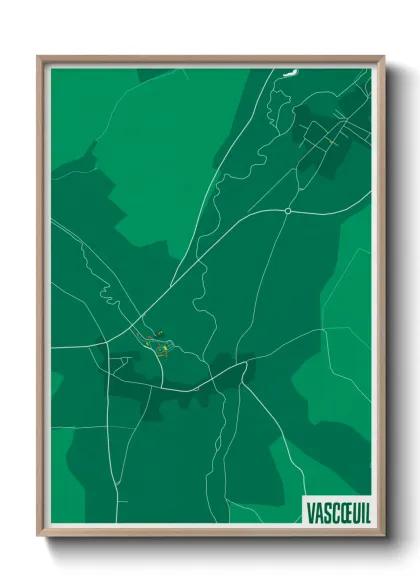 Une affiche de carte sur Vascœuil