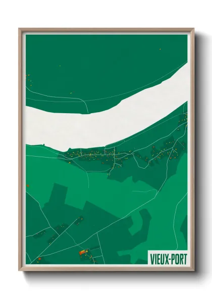 Une affiche de carte sur Vieux-Port