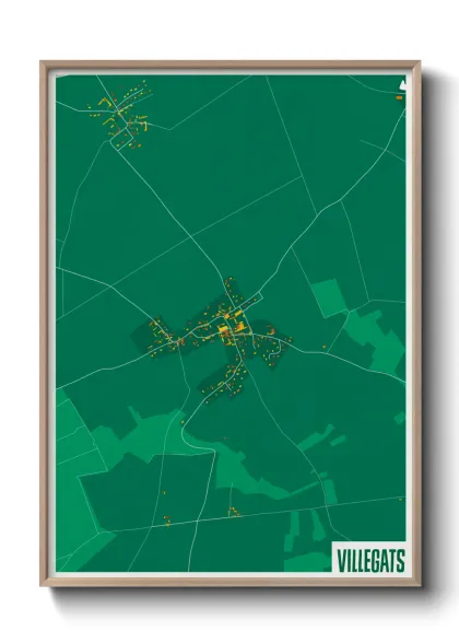 Une affiche de carte sur Villegats