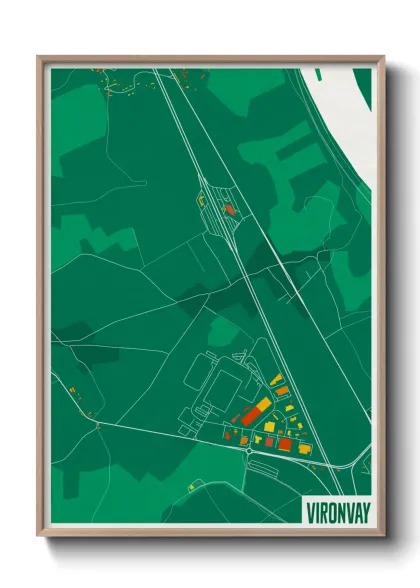 Une affiche de carte sur Vironvay