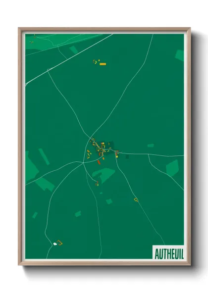 Une affiche de carte sur Autheuil