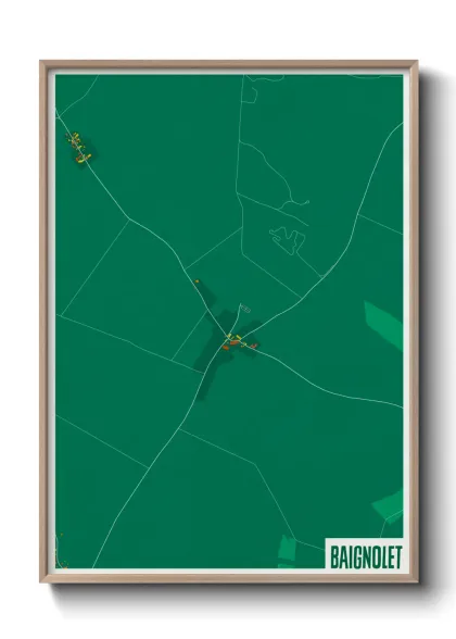 Une affiche de carte sur Baignolet