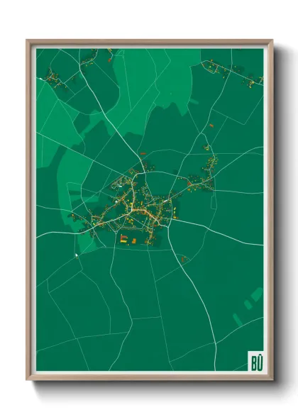 Une affiche de carte sur Bû