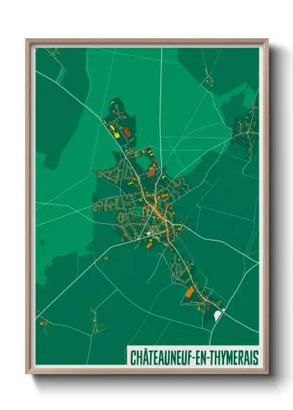 Une affiche de carte sur Châteauneuf-en-Thymerais