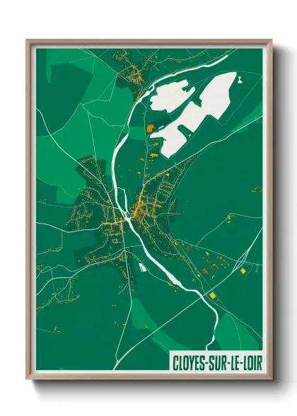 Une affiche de carte sur Cloyes-sur-le-Loir