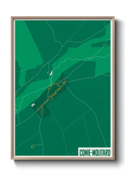 Une affiche de carte sur Conie-Molitard