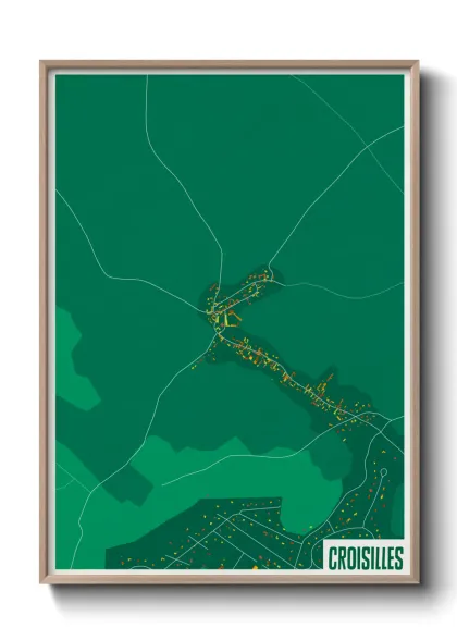 Une affiche de carte sur Croisilles