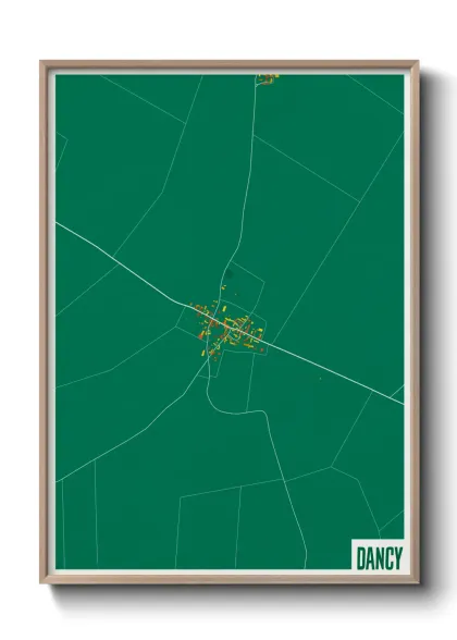 Une affiche de carte sur Dancy