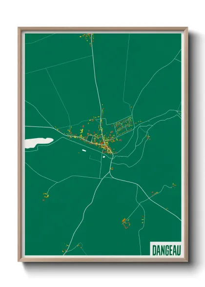 Une affiche de carte sur Dangeau
