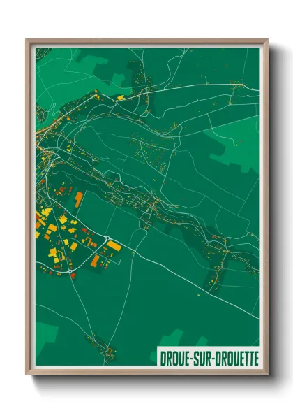 Une affiche de carte sur Droue-sur-Drouette