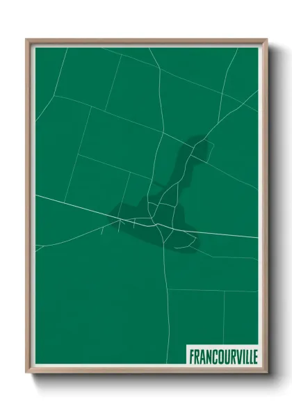 Une affiche de carte sur Francourville