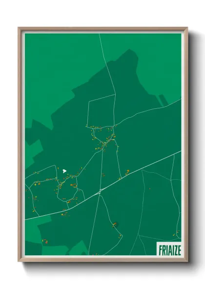 Une affiche de carte sur Friaize