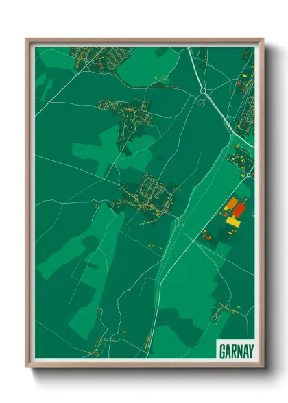 Une affiche de carte sur Garnay