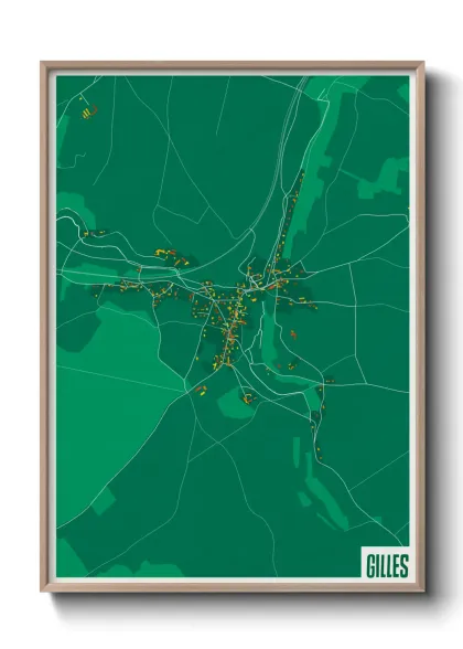 Une affiche de carte sur Gilles