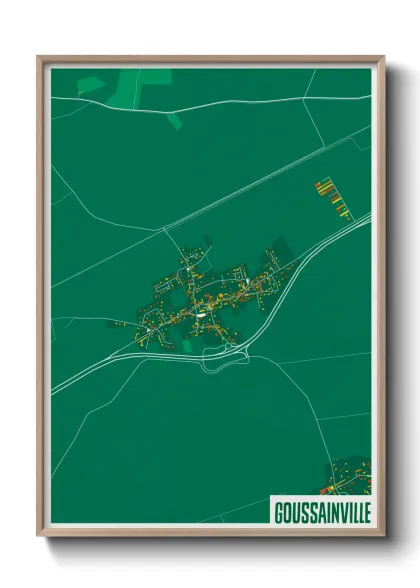 Une affiche de carte sur Goussainville
