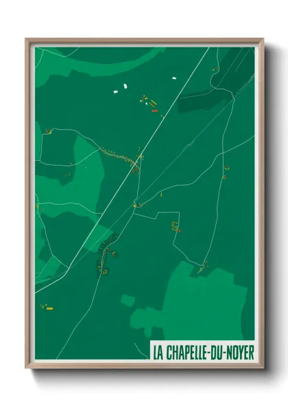 Une affiche de carte sur La Chapelle-du-Noyer
