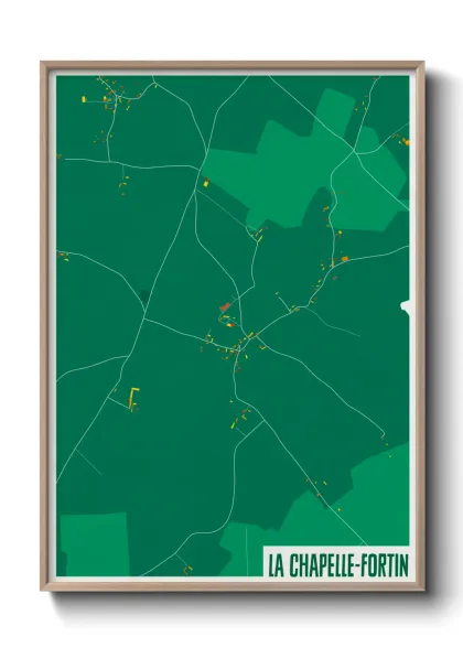 Une affiche de carte sur La Chapelle-Fortin