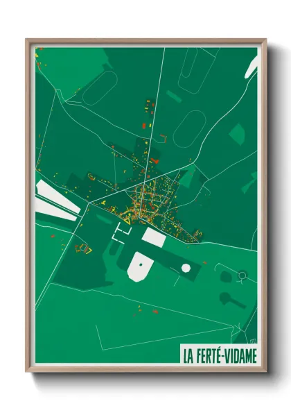 Une affiche de carte sur La Ferté-Vidame