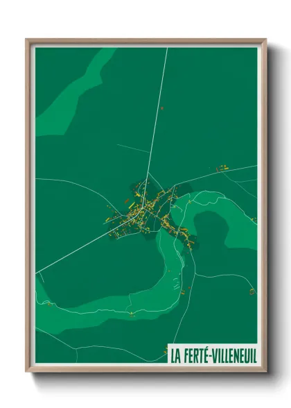 Une affiche de carte sur La Ferté-Villeneuil