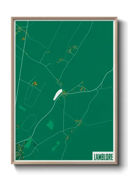 Une affiche de carte sur Lamblore