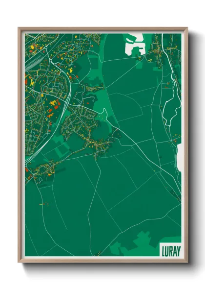 Une affiche de carte sur Luray