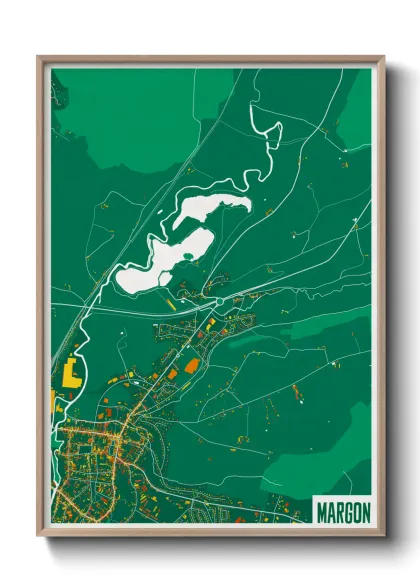 Une affiche de carte sur Margon