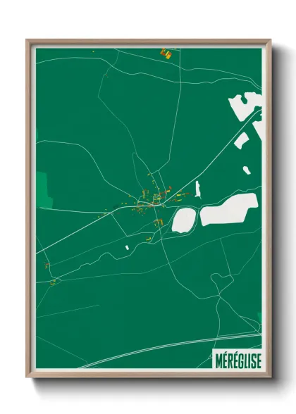 Une affiche de carte sur Méréglise