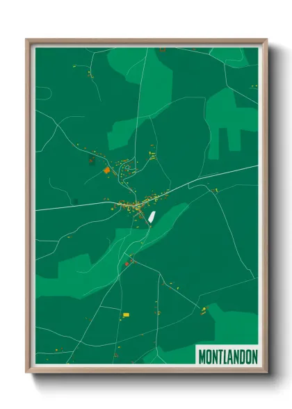 Une affiche de carte sur Montlandon
