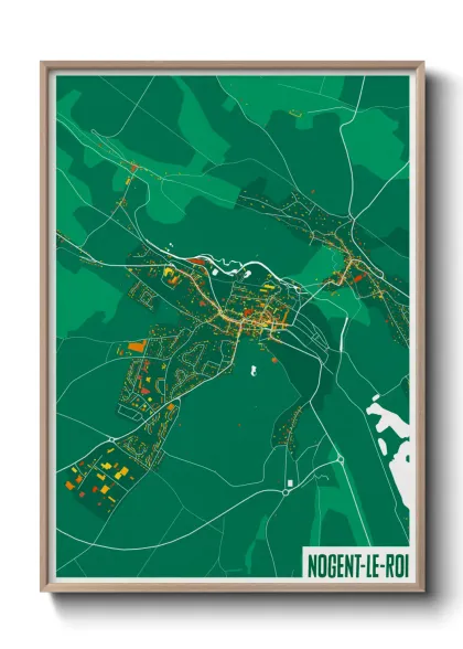 Une affiche de carte sur Nogent-le-Roi