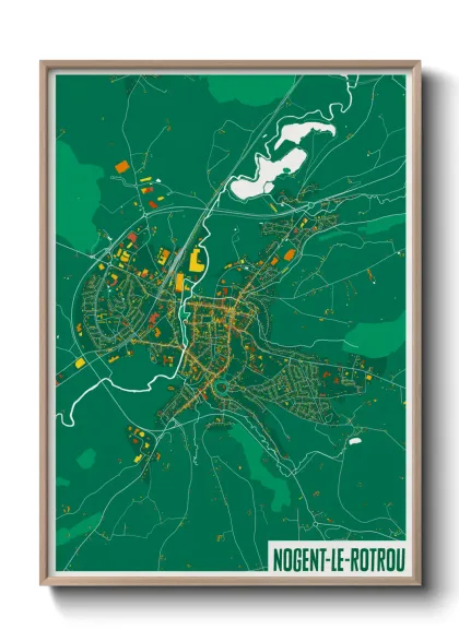 Une affiche de carte sur Nogent-le-Rotrou