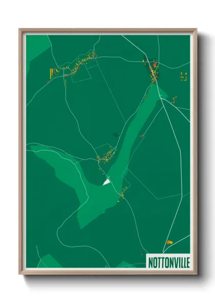 Une affiche de carte sur Nottonville