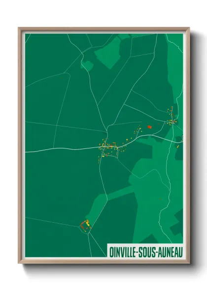Une affiche de carte sur Oinville-sous-Auneau
