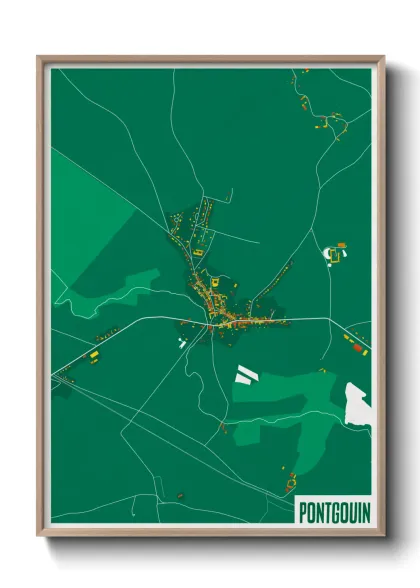 Une affiche de carte sur Pontgouin