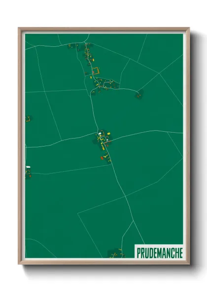 Une affiche de carte sur Prudemanche