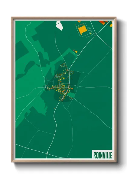 Une affiche de carte sur Roinville
