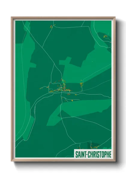 Une affiche de carte sur Saint-Christophe