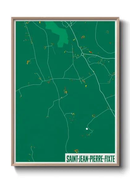 Une affiche de carte sur Saint-Jean-Pierre-Fixte