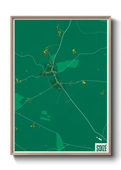 Une affiche de carte sur Soizé